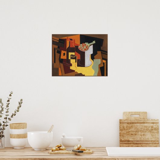 Poster Gris - Bouteille De Fruits (Cuisine)