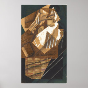 Poster Gris - Carafe Verre Et Paquet 1914