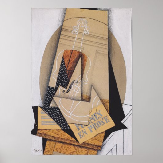 Poster Gris - Composition Avec Violon (Devant)