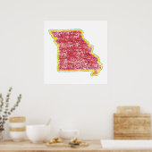 Poster gris couleur missouri (Cuisine)
