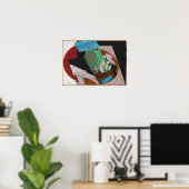 Poster Gris - Damier Et Cartes À Jouer (Bureau à domicile)
