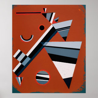 Poster Gris de Kandinsky Peinture Abstraite Art moderne