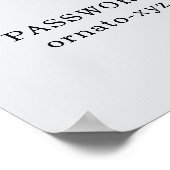 Poster Gris de l'affiche de code QR WiFi - Recherche d'ac (Coin)