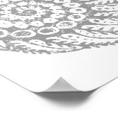 Poster Gris en spirale organique (Coin)