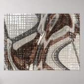 Poster Gris et art Abstrait Brown (Devant)