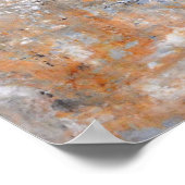 Poster Gris et Brown de peinture Abstraite (Coin)