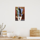 Poster Gris - Guitare Et Verre (Cuisine)