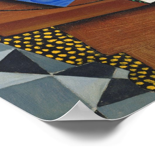 Poster Gris - Guitare Sur Une Table (Coin)