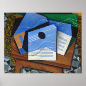 Poster Gris - Guitare Sur Une Table (Devant)