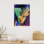 Poster Gris - Guitare sur une table (Cuisine)