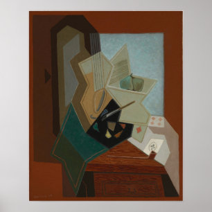 Poster Gris - La fenêtre du peintre
