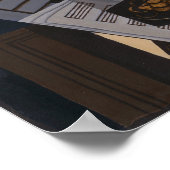 Poster Gris - La Fenêtre Ouverte (Coin)