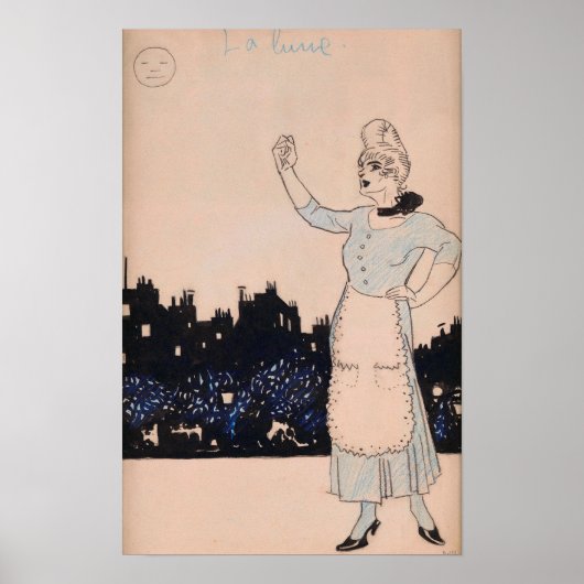Poster Gris - La Lune 1908 (Devant)