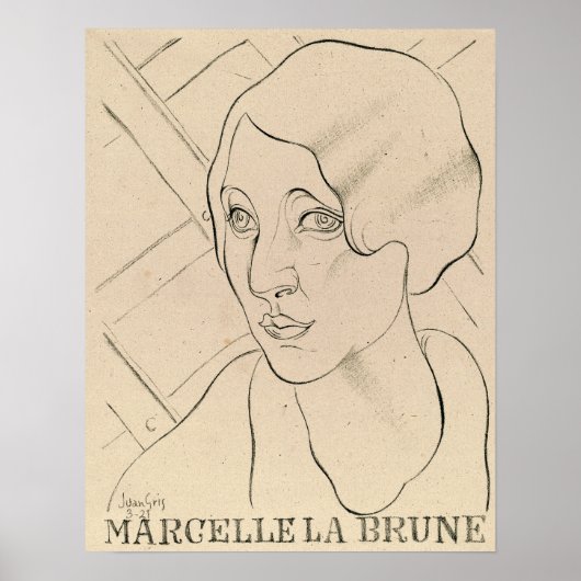 Poster Gris - Marcelle La Brune 1921 (Devant)