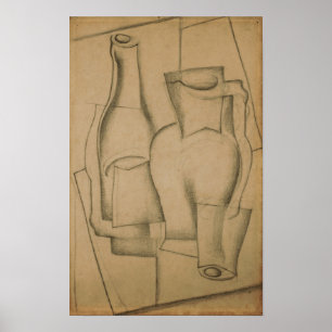 Poster Gris - Nature morte avec pichet