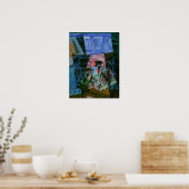 Poster Gris - Nature morte devant une fenêtre ouverte (Cuisine)