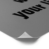 Poster Gris Noir Blanc Rester Motivation positive (Coin)