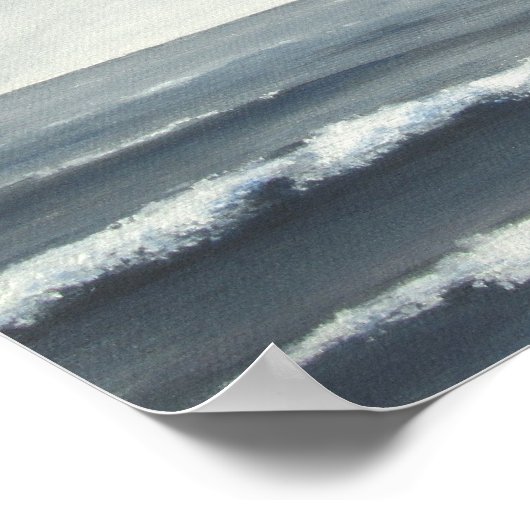 Poster Gris Ocean Waves Fine Art Print (Coin)