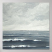 Poster Gris Ocean Waves Fine Art Print (Devant)
