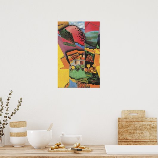Poster Gris - Paysage À Ceret 1913 (Cuisine)