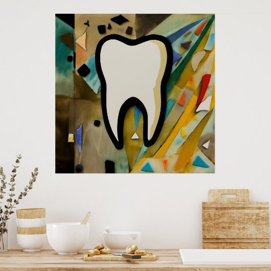 Poster Gris polychromatique (Cuisine)