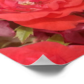 Poster gris pour une journée Imprimé floral rouge (Coin)