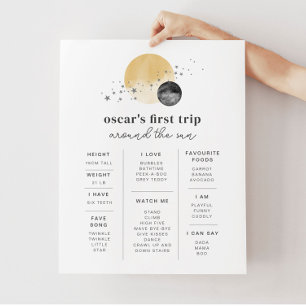 Poster Gris Premier Voyage Autour De L'Affiche Soleil Mil