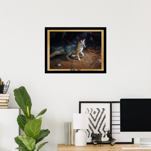 Poster Gris Prêt Fox (Bureau à domicile)