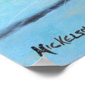 Poster Gris Tan Tabby Portrait de chat (Coin)