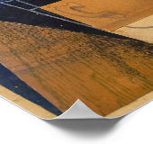Poster Gris - Tasse de café et verre sur une table (Coin)