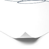 Poster Gris Traditionnel & Élégant Photo Funérailles Cher (Coin)