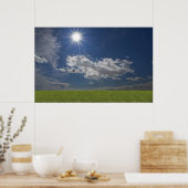 Poster gris vert, ciel bleu, nuage blanc (Cuisine)