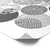 Poster Gris vibrant ART ABSTRAIT Design moderne (Coin)