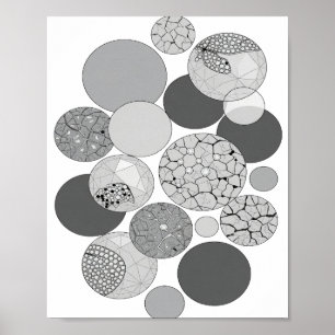 Poster Gris vibrant ART ABSTRAIT Design moderne