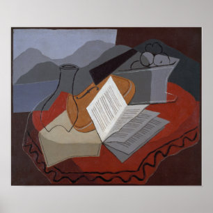 Poster Gris - Violon devant une fenêtre ouverte 1926