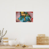 Poster Gris - Violon Et Verre (Cuisine)