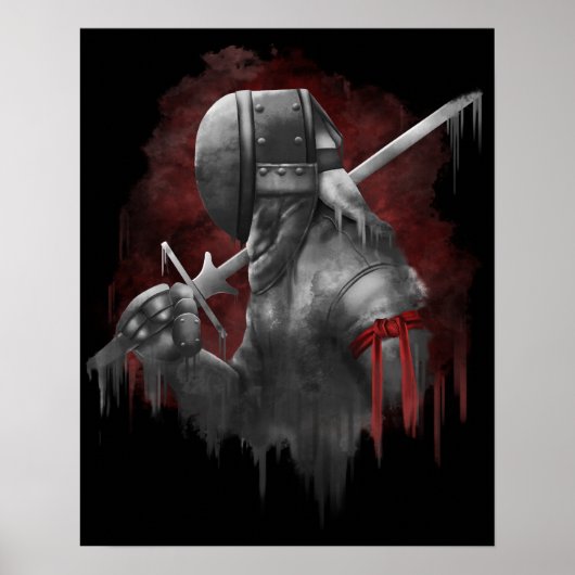 Poster Gritty HEMA Longsword Fencer (Devant)