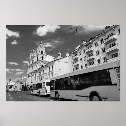 Poster Grodno Belarus Cityscape Architecture Ville Vue (Devant)