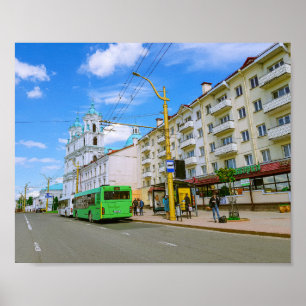Poster Grodno Belarus Cityscape Architecture Ville Vue