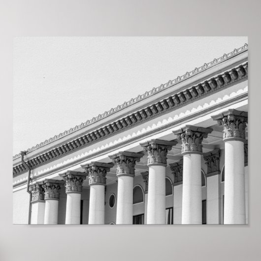 Poster Grodno Biélorussie Architecture soviétique Minimal (Devant)