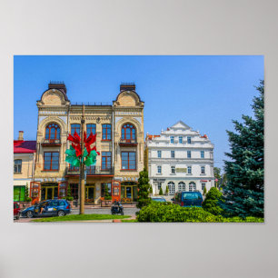 Poster Grodno Biélorussie Architecture Vie Personnes