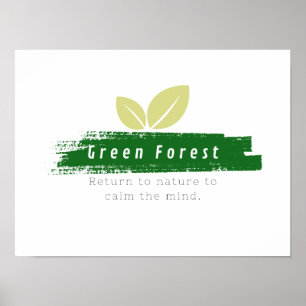 Poster groen bos