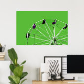 Poster groen Ferris Wheel (Thuiskantoor)
