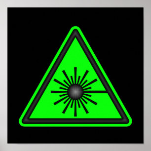 Poster groen lasersymbool