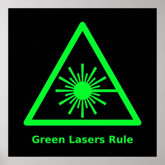 Poster Groene Lasers Rule (Voorkant)