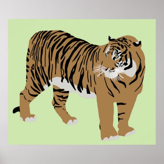 poster groene tijger (Voorkant)