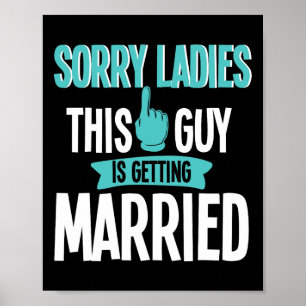 Poster Groom À Être Mariage