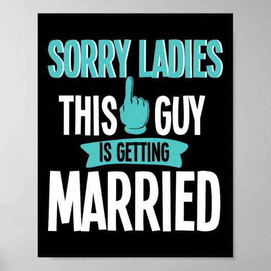 Poster Groom À Être Mariage (Devant)