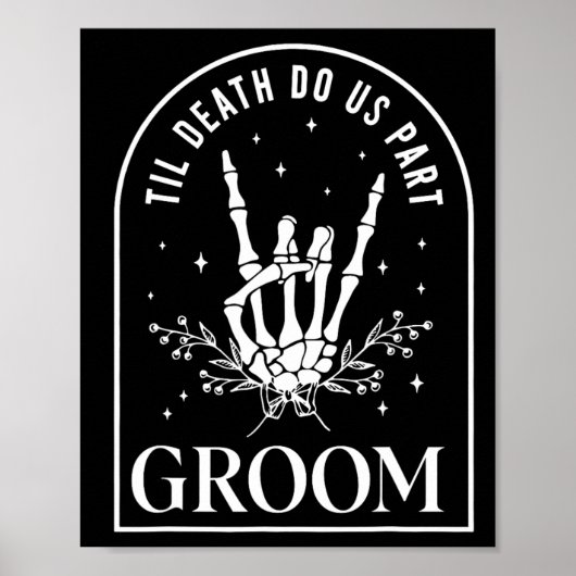 Poster Groom Bride Skeleton Rock Couples Mariage Hal (Devant)