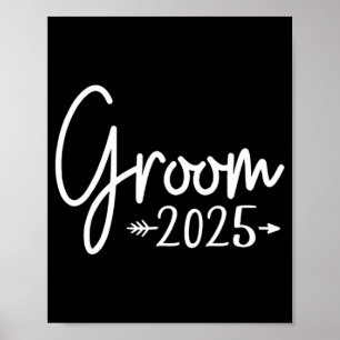 Poster Groom Est. 2025 Mariage marié Fiançailles Obtentio